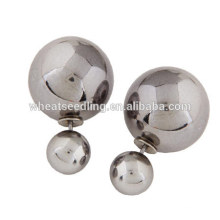 fashion design factory price low moq double earrings with ball chinese earring